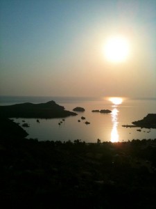 Lindos sunset
